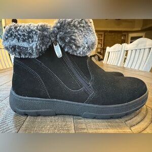 Khombu - Jessica Ankle Boots Faux Fur Shearling Lining Women's Size 8